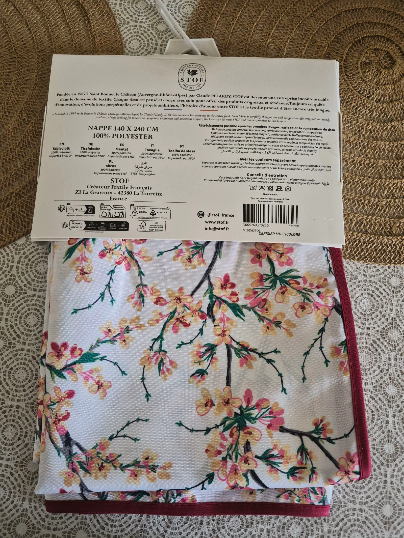 Nappe 140x250 cm fabriqué en France  – photo 3